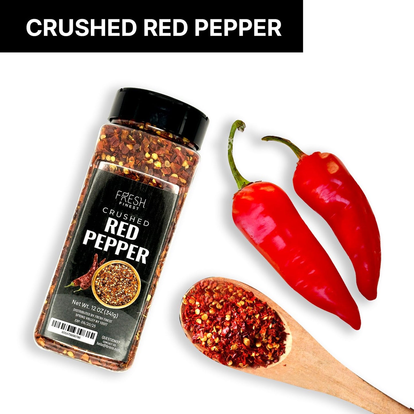 Fresh Finest Crushed Red Pepper - 12Oz Crushed Red Pepper Flakes - Crushed Chili Pepper Flakes For Pizza Dough, Sauces, Marinade