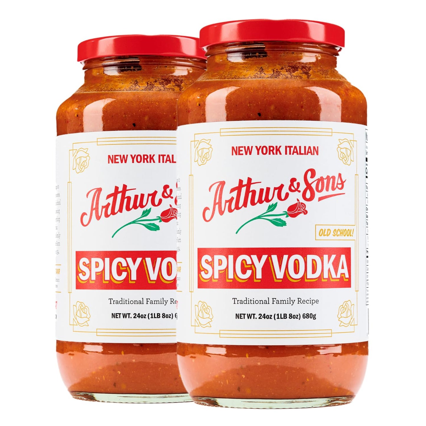 Arthur And Sons Spicy Flavor Blend Sauce - Creamy Italian Recipe With A Kick  Top-Grade Quality  All-Natural Ingredients  Non-Gmo  Gluten-Free  Perfect For Pasta  Pizza  And Cooking - 2 Pack (48Oz)