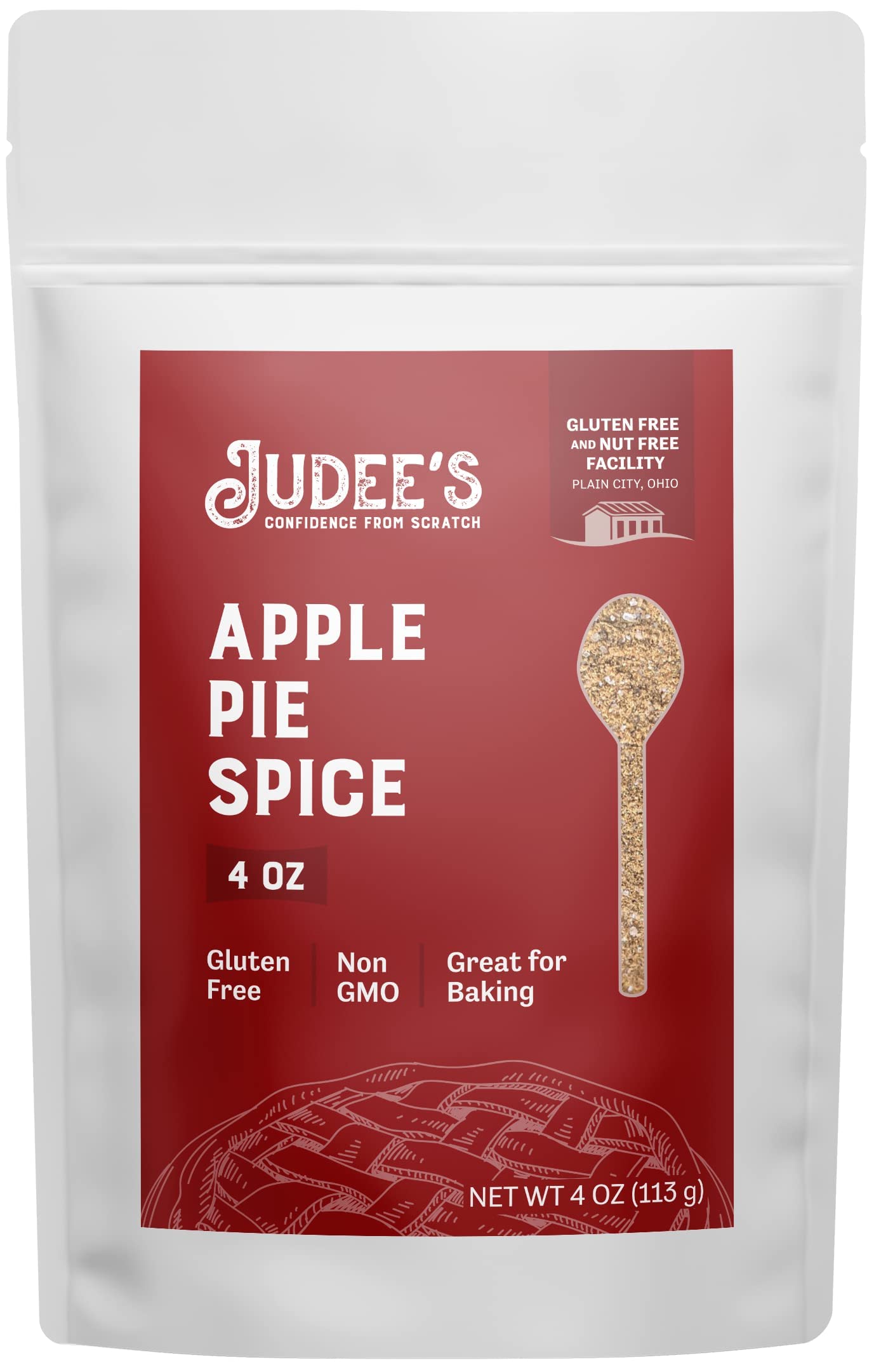 Judee'S Apple Pie Spice Seasoning 4 Oz - Natural Spice Blend - 100% Non-Gmo - Great For Baking, Dips And Spreads, And Healthy Sn