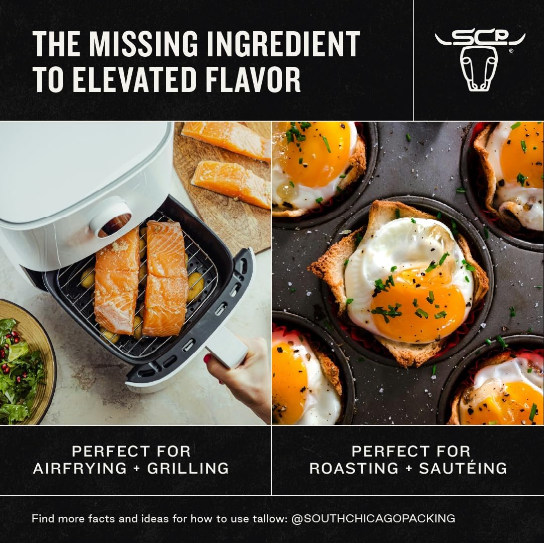South Chicago Packing Wagyu Beef Tallow Spray  Umami-Rich  Flavorful  Perfect for Sauteing  Stir-frying and Grilling  Nonstick Cooking Oil  7 Fl Oz