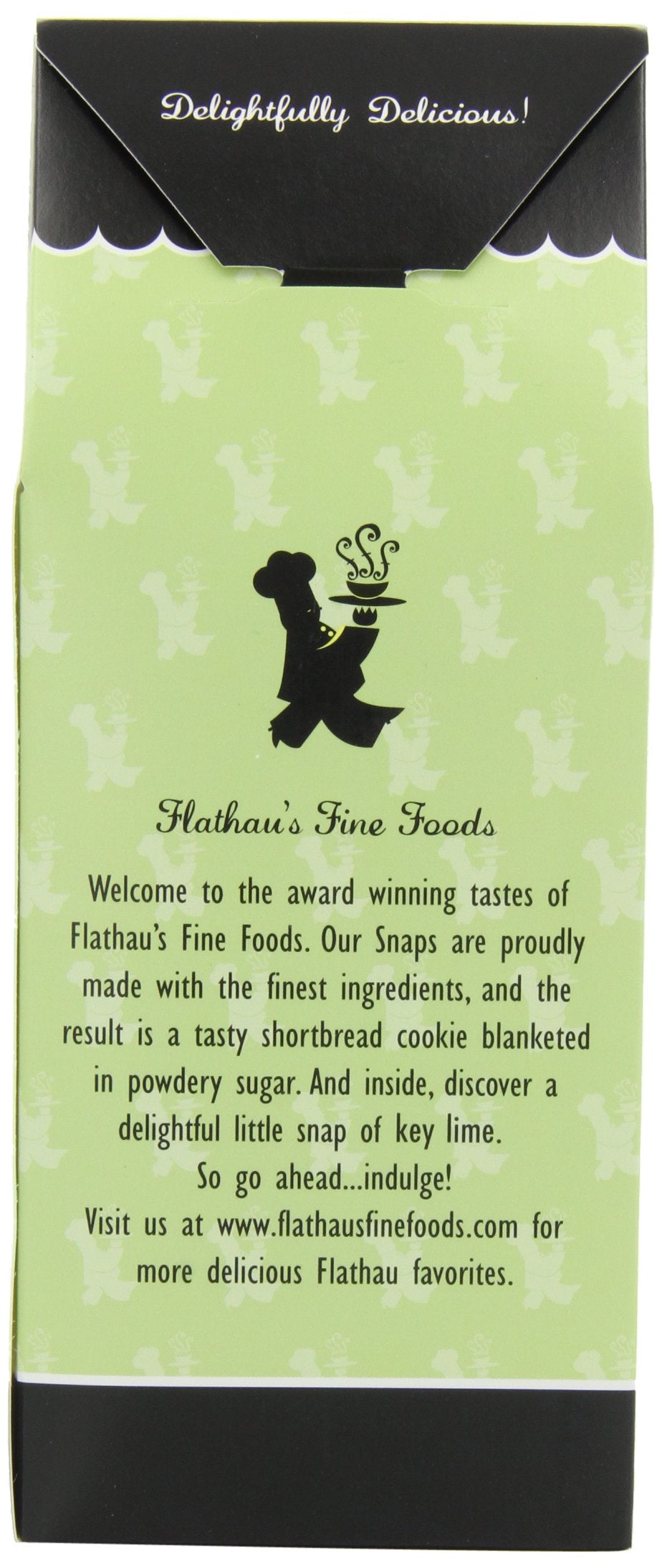 Flathau'S Fine Foods Key Lime Snaps, Powdered Shortbread Cookies, 8-Ounce Boxes (Pack Of 6)