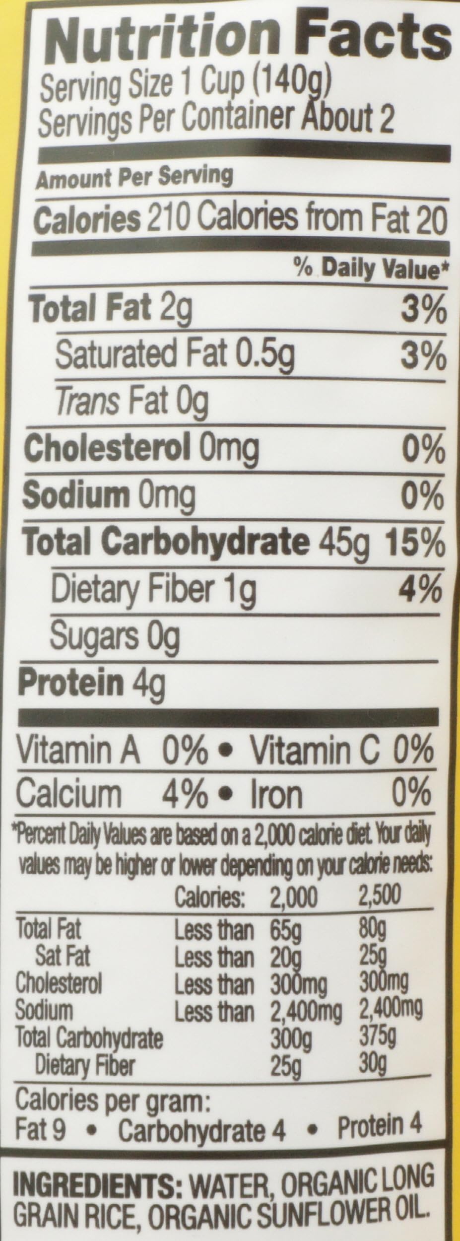 Tasty Bite Organic Long Grain Rice,8.8 Ounce, Pack Of 6, Ready To Eat, Microwavable, Vegan, Gluten-Free