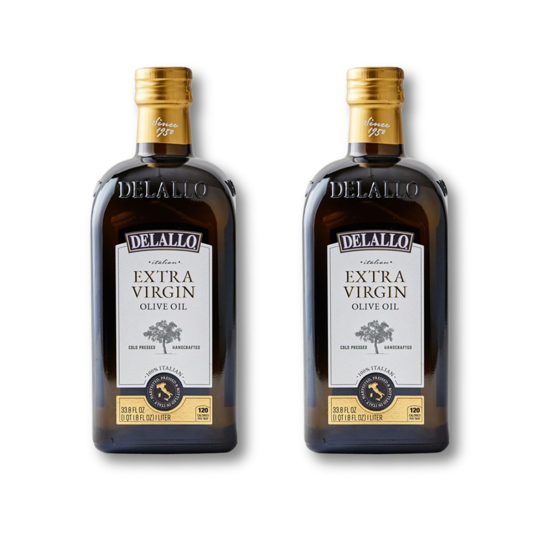 DeLallo Extra Virgin Olive Oil, Made in Italy, Made from Cold-Pressed Olives, For Cooking and Baking, Non-GMO, Kosher, Smooth Ve