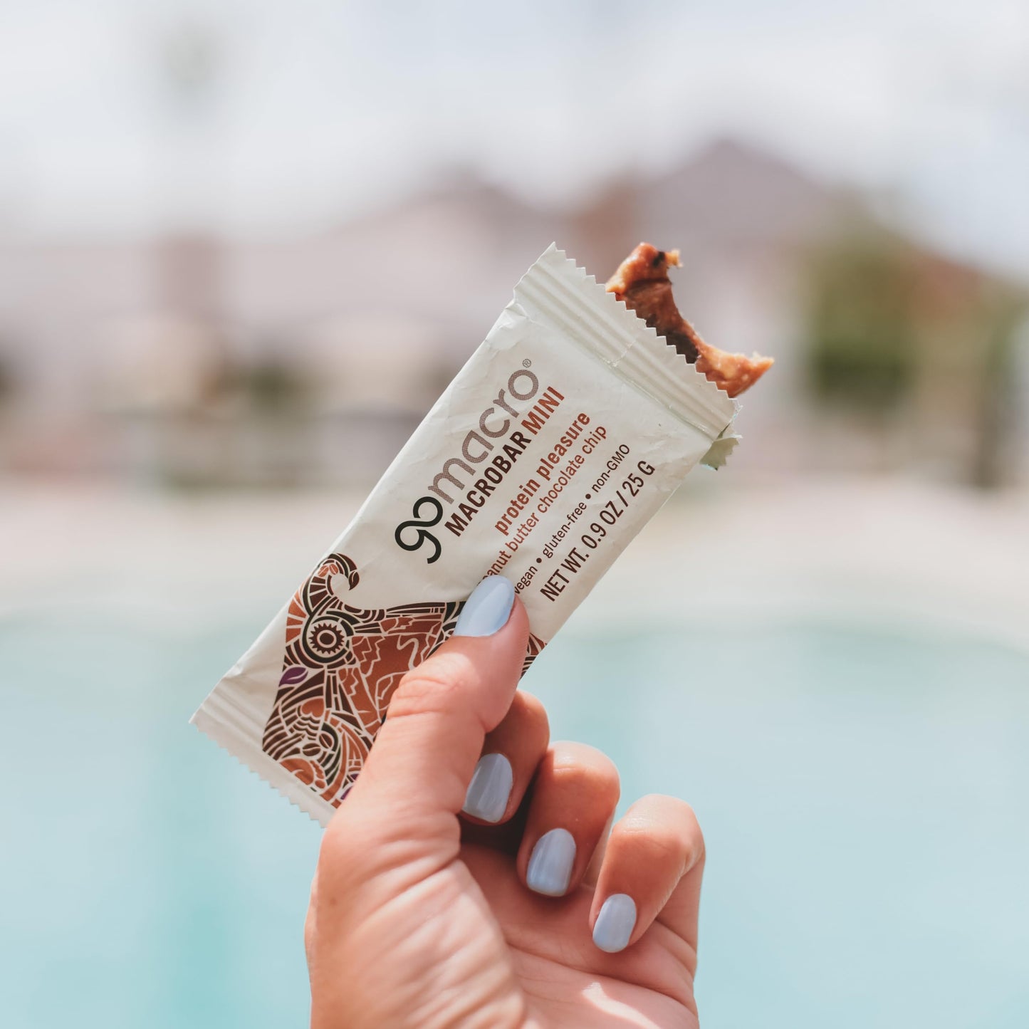 GoMacro MacroBar Mini Organic Vegan Snack Bars - Peanut Butter Chocolate Chip (0.9 Ounce Bars, 24 Count)