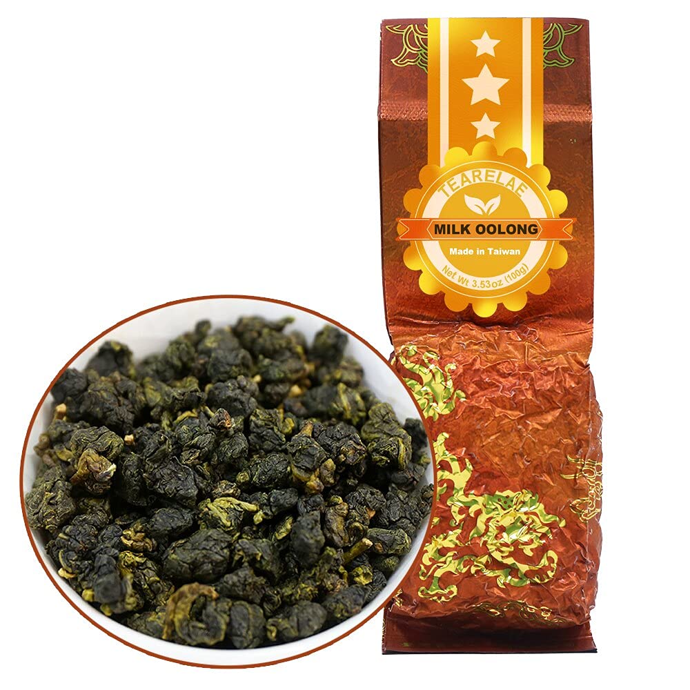 Tearelae - Taiwan Milk Oolong Tea - 3.53Oz/100G - Authentic Taiwan Tea Jin Xuan - Taiwanese Hand-Picked Oolong Tea Loose Leaf - 