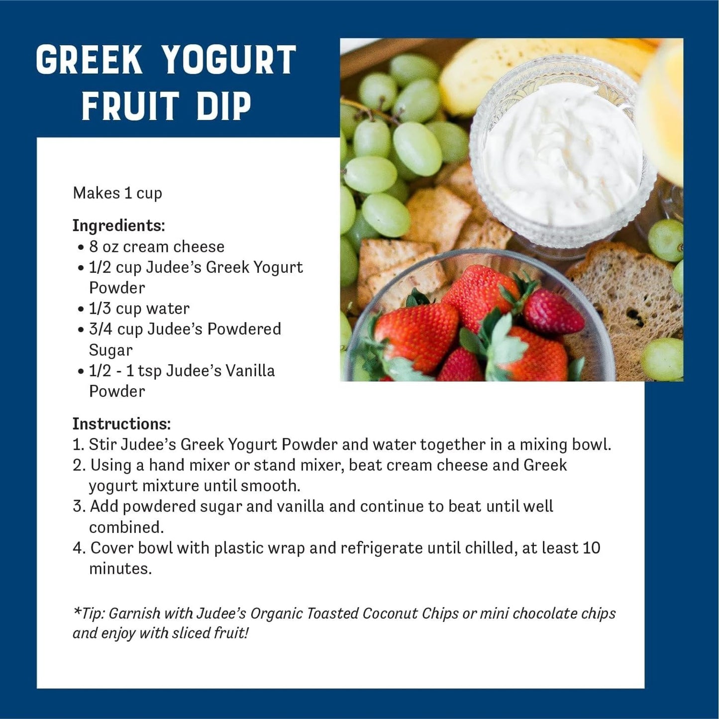 Judees Gluten Free Greek Yogurt Powder - Fat-Free, High-Protein - 11.25 Oz