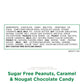 RUSSELL STOVER Sugar Free Peanut, Caramel & Nougat Chocolate Candy, 2.4 oz. bag (Pack of 10)