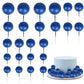 Rsstarxi Cake Toppers 30 PCS Foam Balls Dark Blue for Baby Shower, Birthday, Wedding, Anniversary Party Decorations Model XM402-Deep Blue