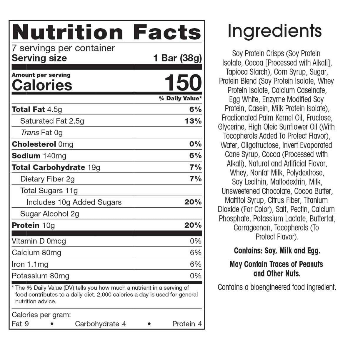 WonderSlim Protein Snack Bar, Marshmallow Brownie Crisp, 7 Count