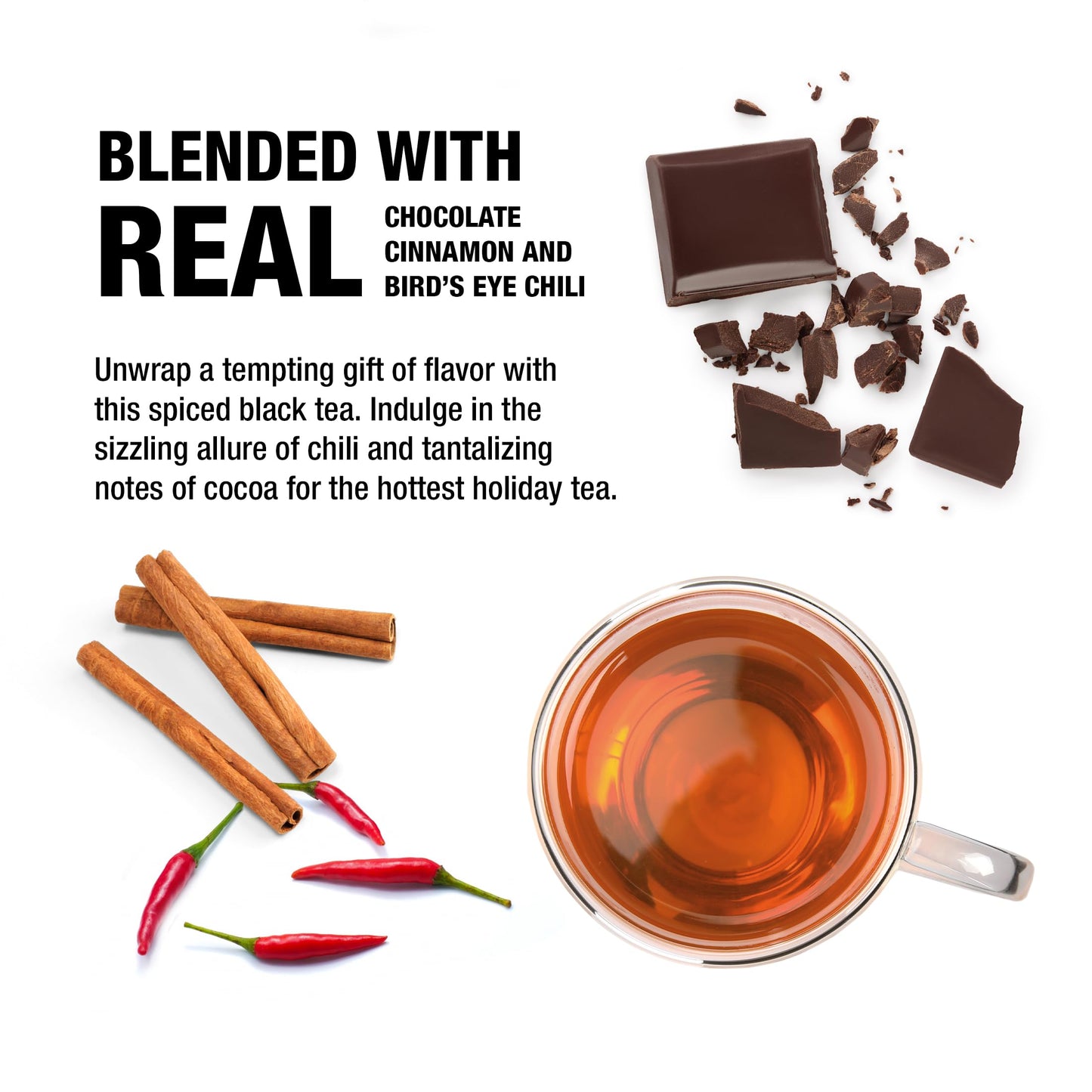 Tiesta Tea - Sexy Hot Christmas Tea, Cocoa Chili Black Tea, Premium Loose Leaf Tea Blend, High Caffeinated Spicy Black Tea, Make