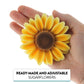 Global Sugar Art Sunflower Sugar Cake Flowers, 3 Count, Yellow