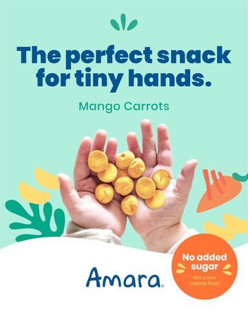 Amara Smoothie Melts - Mango Carrot - Baby Snacks Made With Fruits And Vegetables - Healthy Toddler Snacks For Your Kids Lunch B