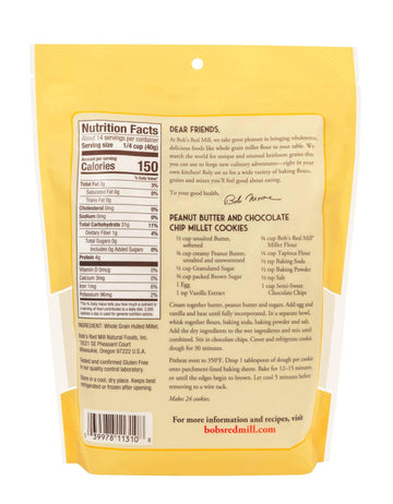 Bob'S Red Mill Millet Flour, 20 Oz