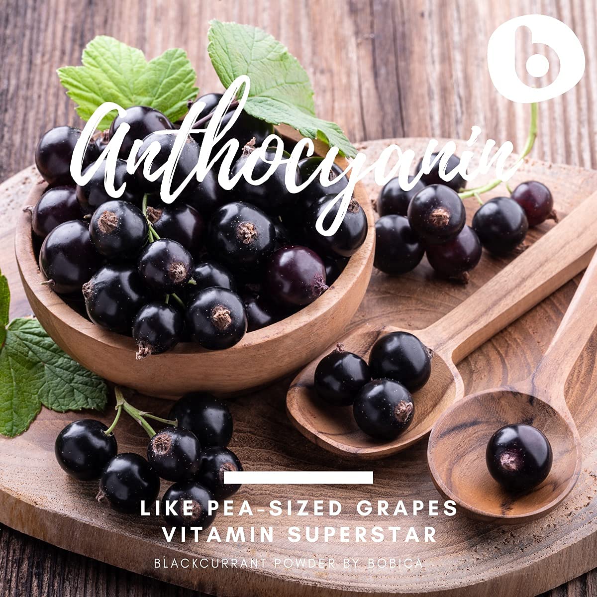 Organic Black Currant Powder From Freeze Dried Black Currants, High In Anthocyanins & Vitamins, For Smoothies, Baking And Flavor