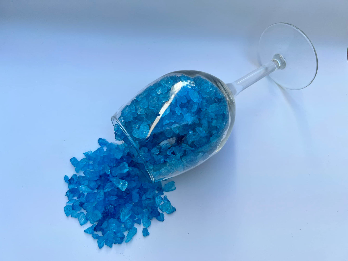 Sweetglob Old Fashioned Medium Rock Sugar Candy Gems, Lump Sugar Rock Crystals (1 Pound, Blue Raspberry)