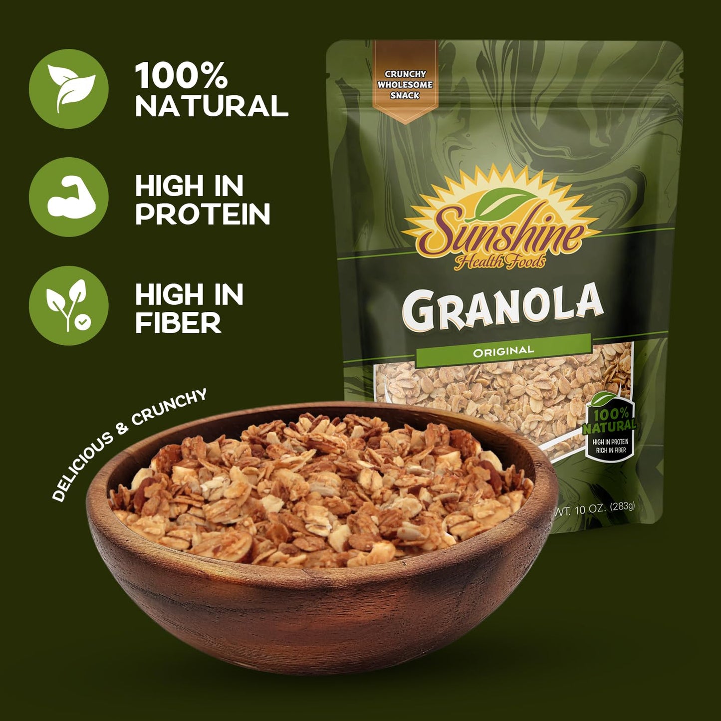 Original Granola, Delightfully Crunchy Healthy Granola Cereal, Ideal Granola For Yogurt Or Enjoy With Milk, Perfect Granola Cere