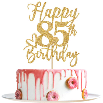 Happy 85Th Birthday Cake Topper, 85Th Birthday Decorations For Men/Women, Cheers To 85 Years, Hello 85, 85Th Happy Birthday Part