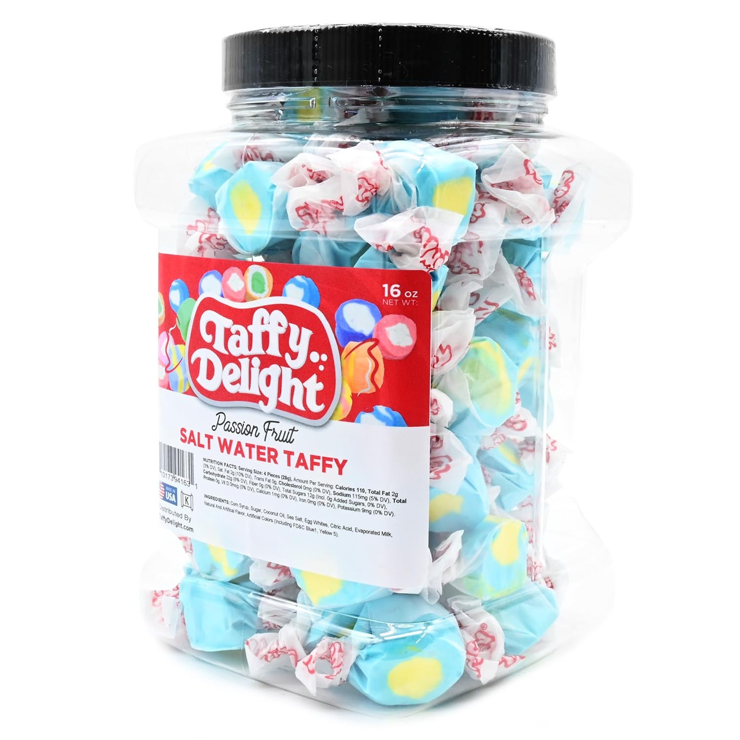 Taffy Delight Salt Water Taffy (16Oz, Passion Fruit)
