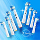 Replacement Toothbrush Heads Fit For Braun Electric Toothbrushes, 8Pcs, Round Brush Head For Flossaction, Repuesto For Oral B Ty
