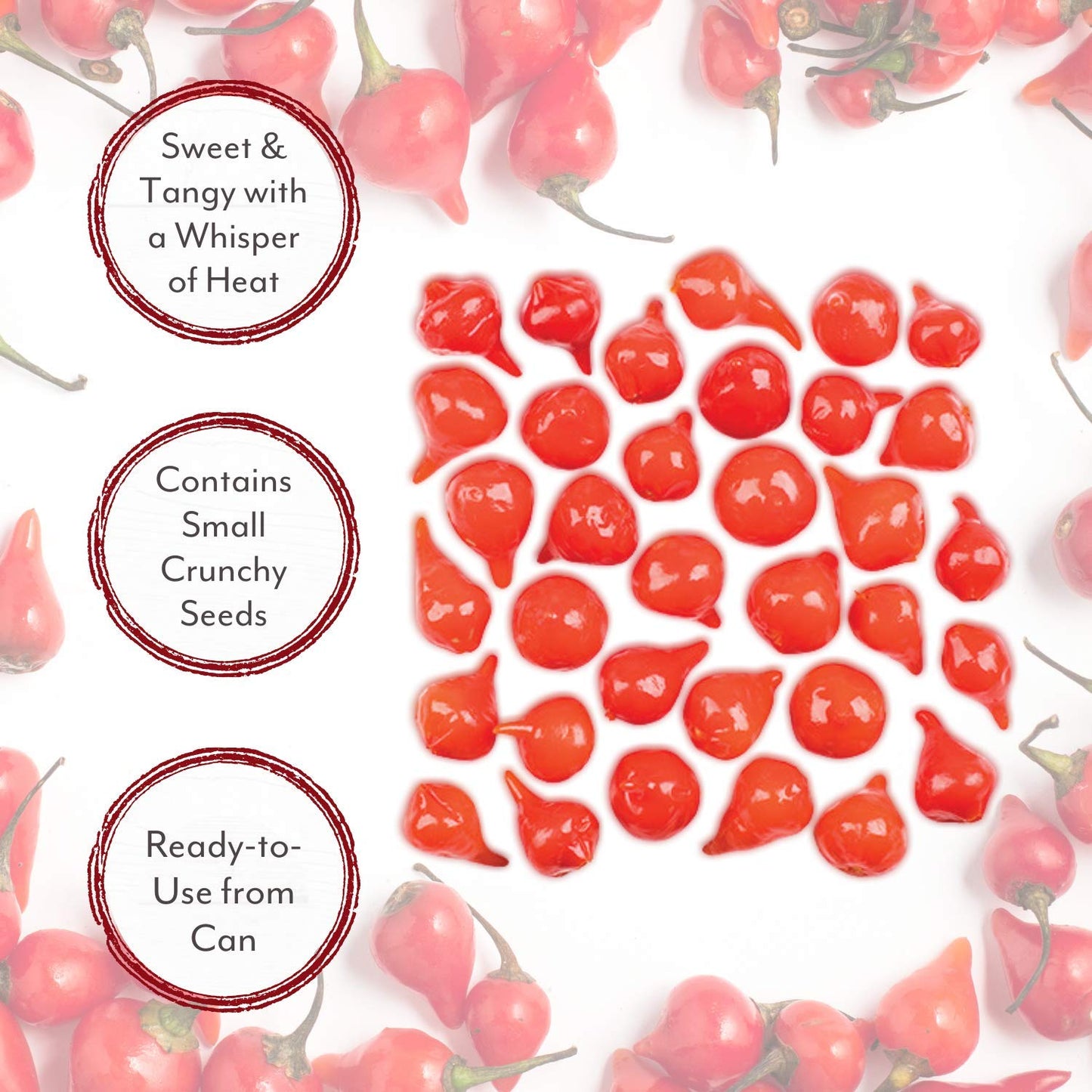 Roland Foods Red Sweety Drop Peppers Specialty Imported Food 28-Ounce can