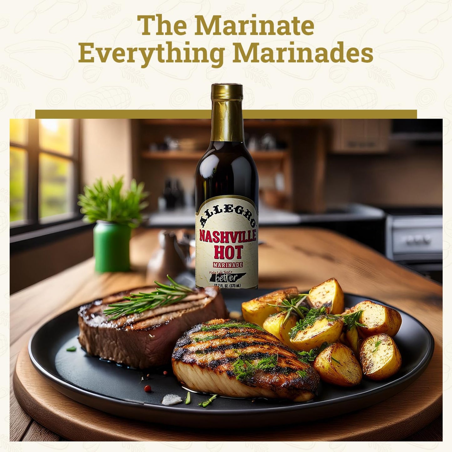 ALLEGRO - The Marinate Everything Marinades - Nashville Hot 12.7 oz, Pack of 4