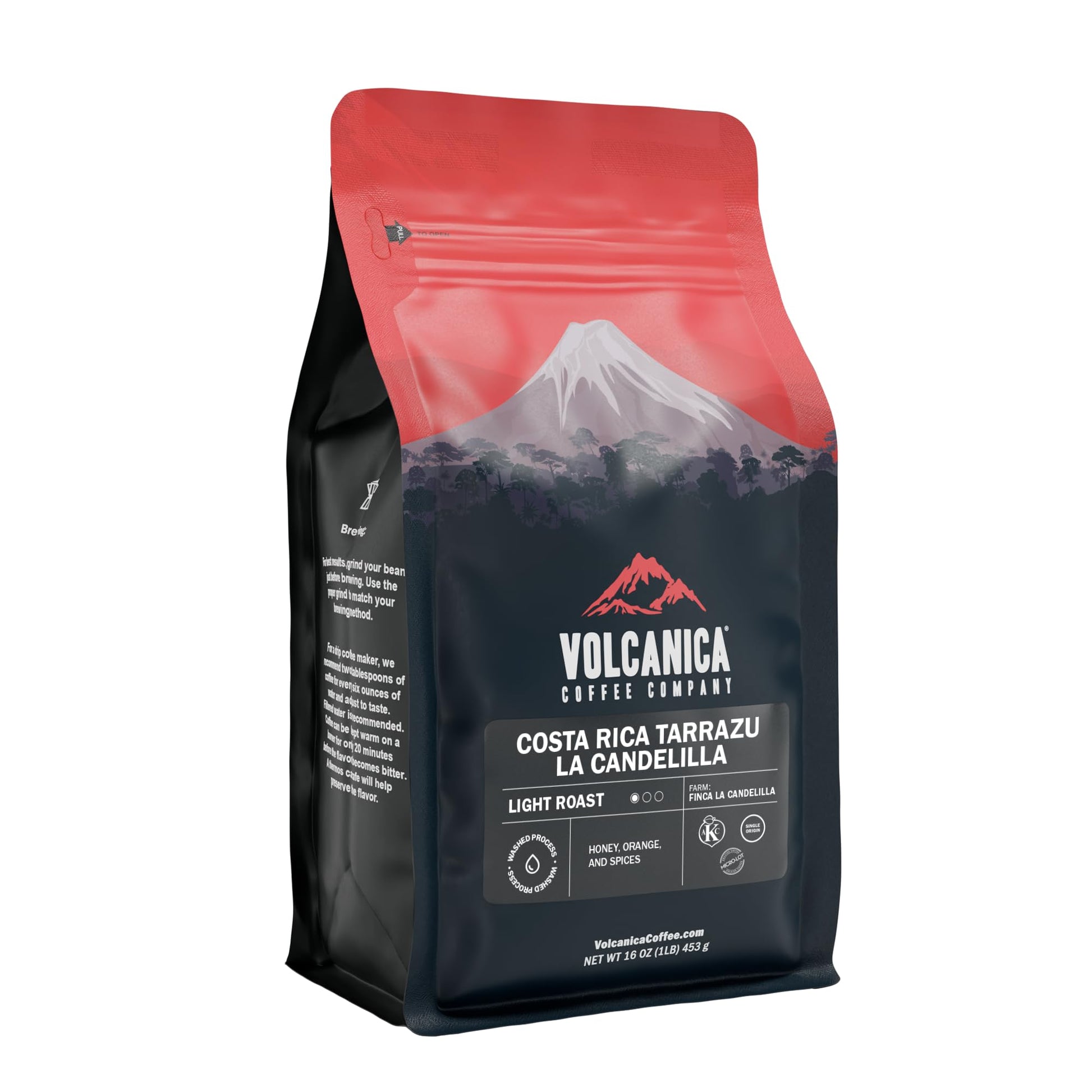 Costa Rica Tarrazu Coffee, La Candelilla, Whole Bean, Fresh Roasted, 16-Ounce