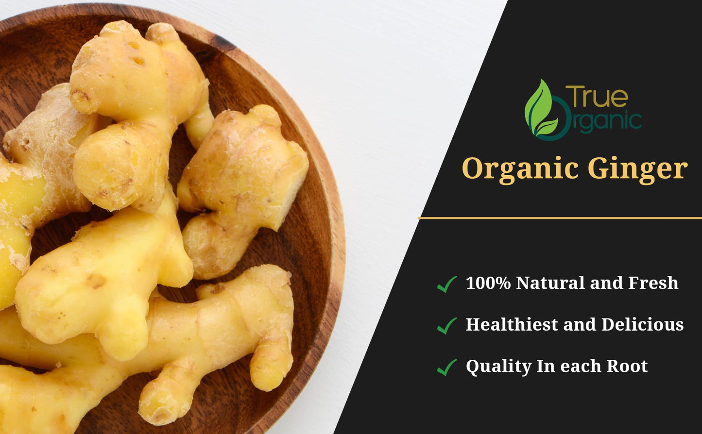 True Organic Ceylon Ginger Powder 1 Pound Bulk Bag Certified Organic Usda & Kosher Certified Non-Gmo Organic Ginger Powder Groun