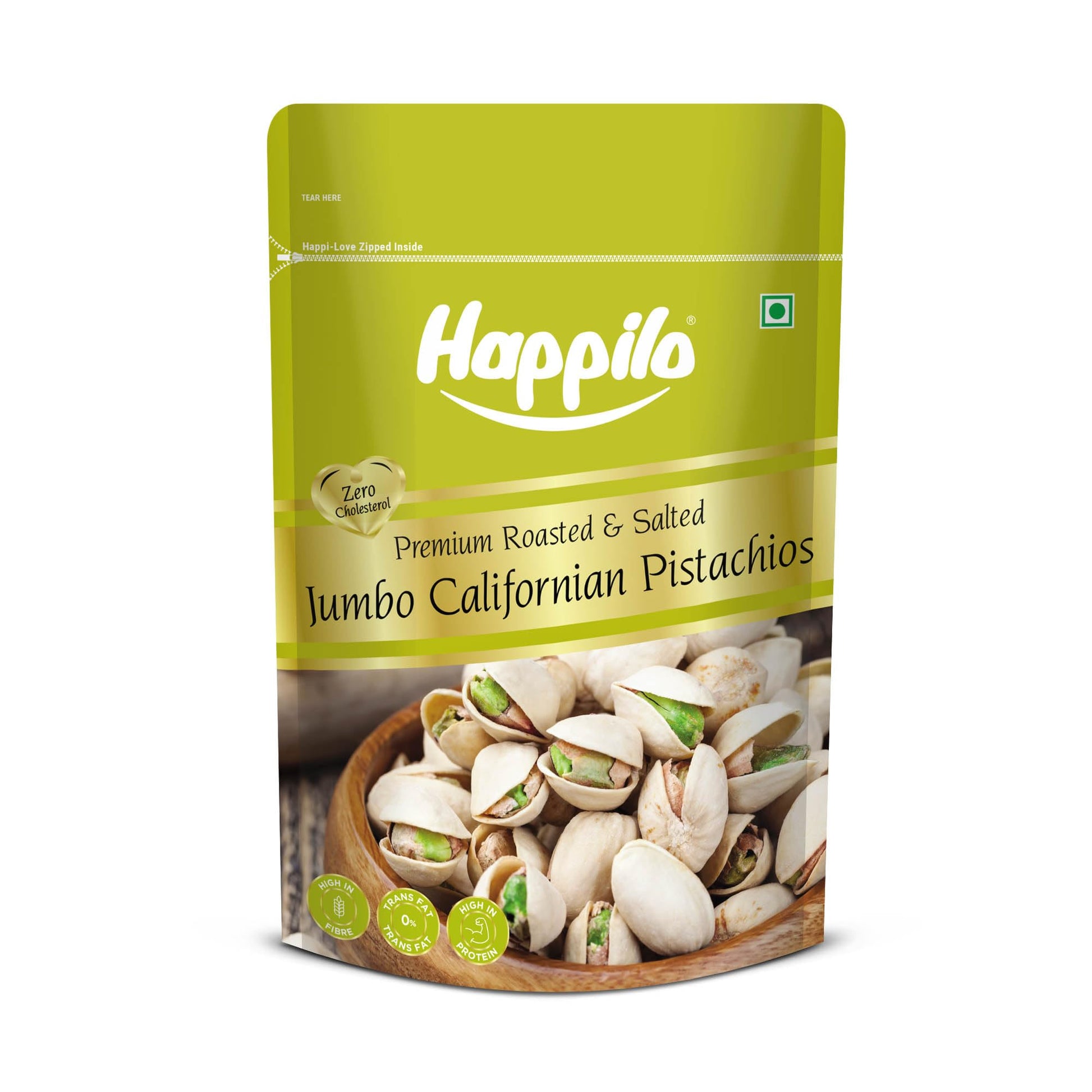 Happilo enhanced Californian Roasted and Salted Pistachios, 200g