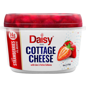 Daisy Brand Strawberry Single 4% Cottage Cheese, 6.0 Oz