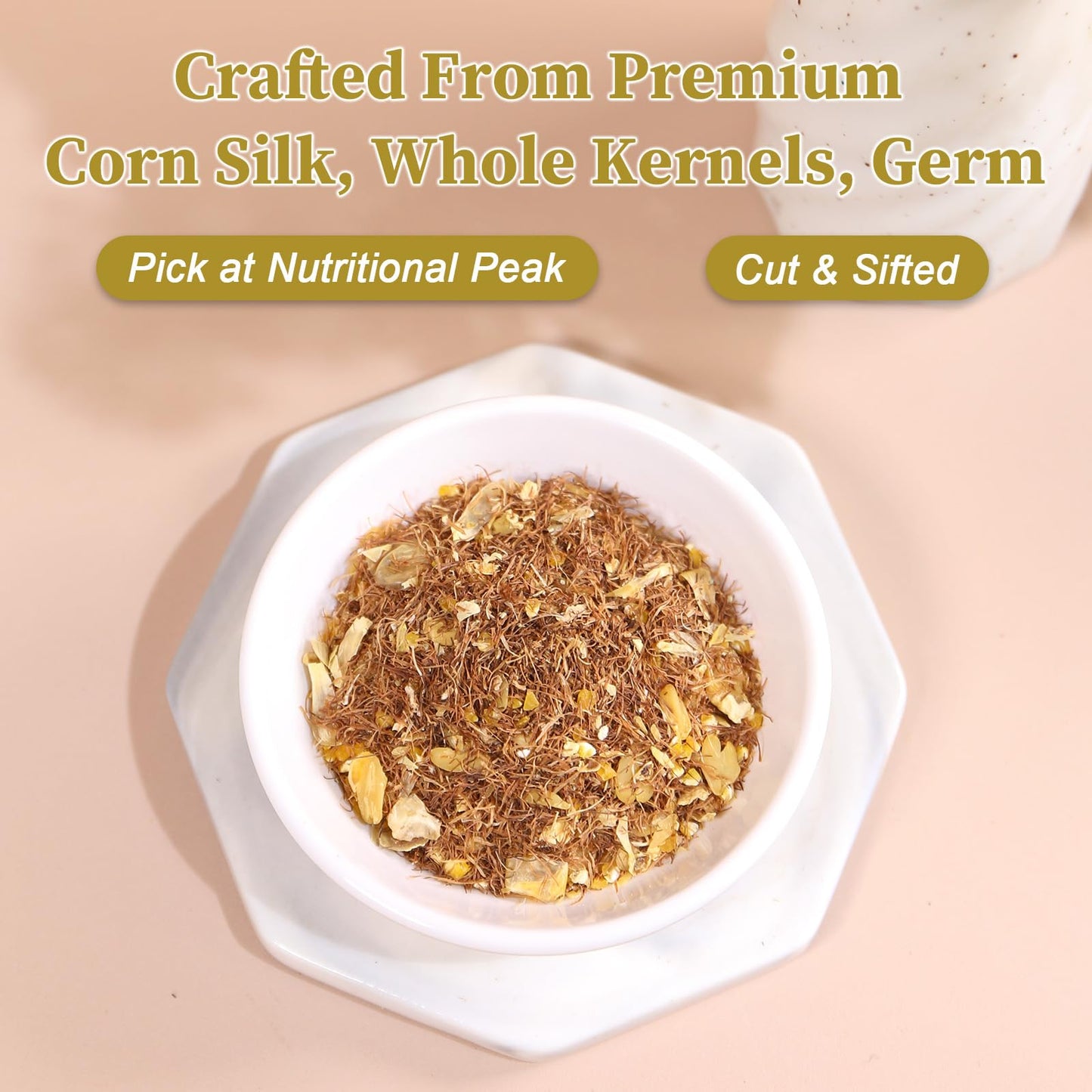 FullChea Corn Silk Tea Bags - 50 Count - Non-GMO, Caffeine-Free, Subtly Sweet Flavor, Supports Kidney & Aids Digestion