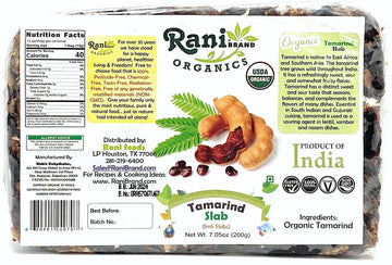 Rani Organic Tamarind Slabs (Imli Slabs) 7oz (200g) ~ All Natural | No added sugar | Vegan | Gluten Free | NON-GMO | Indian Orig