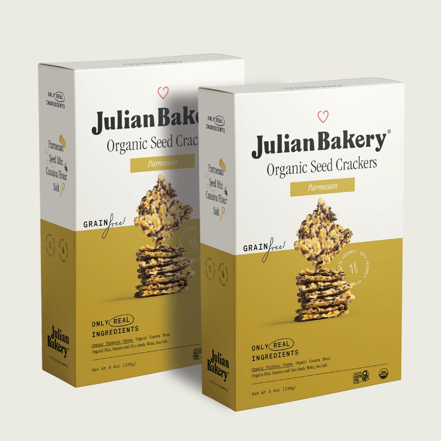 Julian Bakery Organic Primal Thin Crackers, Parmesan, Gluten-Free, Low Carb, 16.8 oz