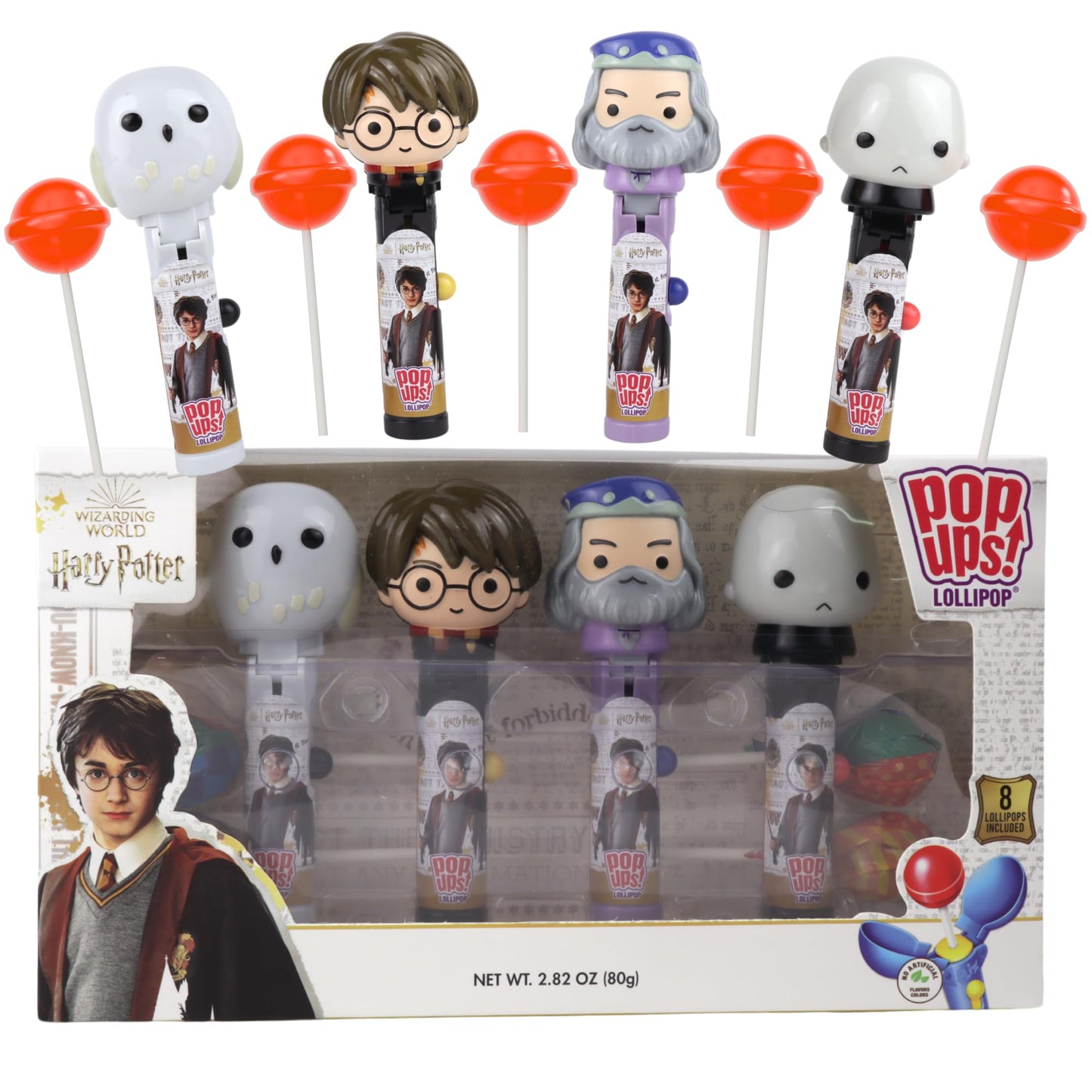 Imaginings 3 Limited Edition Harry Potter Pop Ups Gift Set, Individually Wrapped Suckers With Character Lollipop Holders, Strawberry Flavored, 2.82 Ounces