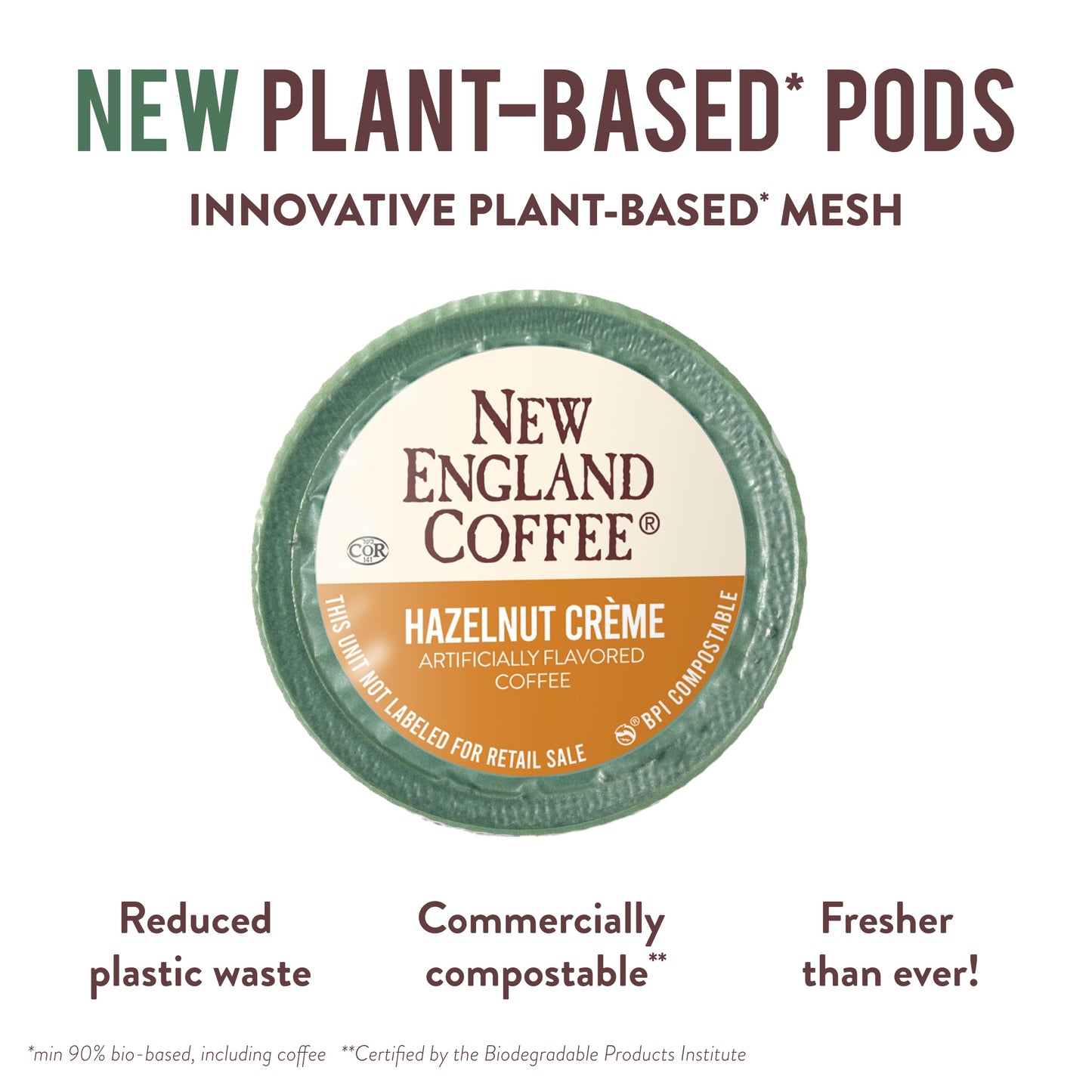 New England Coffee Hazelnut Crème Medium Roast Single Serve Pods, 12Ct Box (Pack Of 6)
