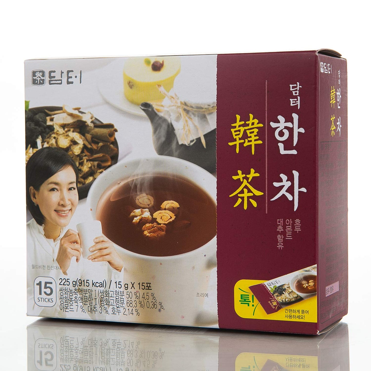 Damtuh Korea Traditional Han Tea Herbal Tea Single Serve 15G X 15 Sticks
