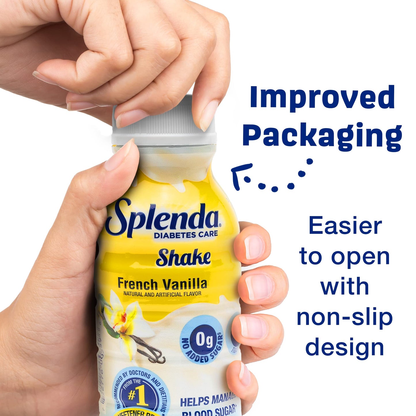SPLENDA Diabetes Care Shakes - Meal Replacement Shake, 8 Fluid Ounces Per Bottle (French Vanilla, 6 Pack)