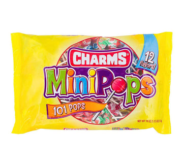 Charms Mini Pops Assorted Flavor Candy Lollipops, 101 Pops