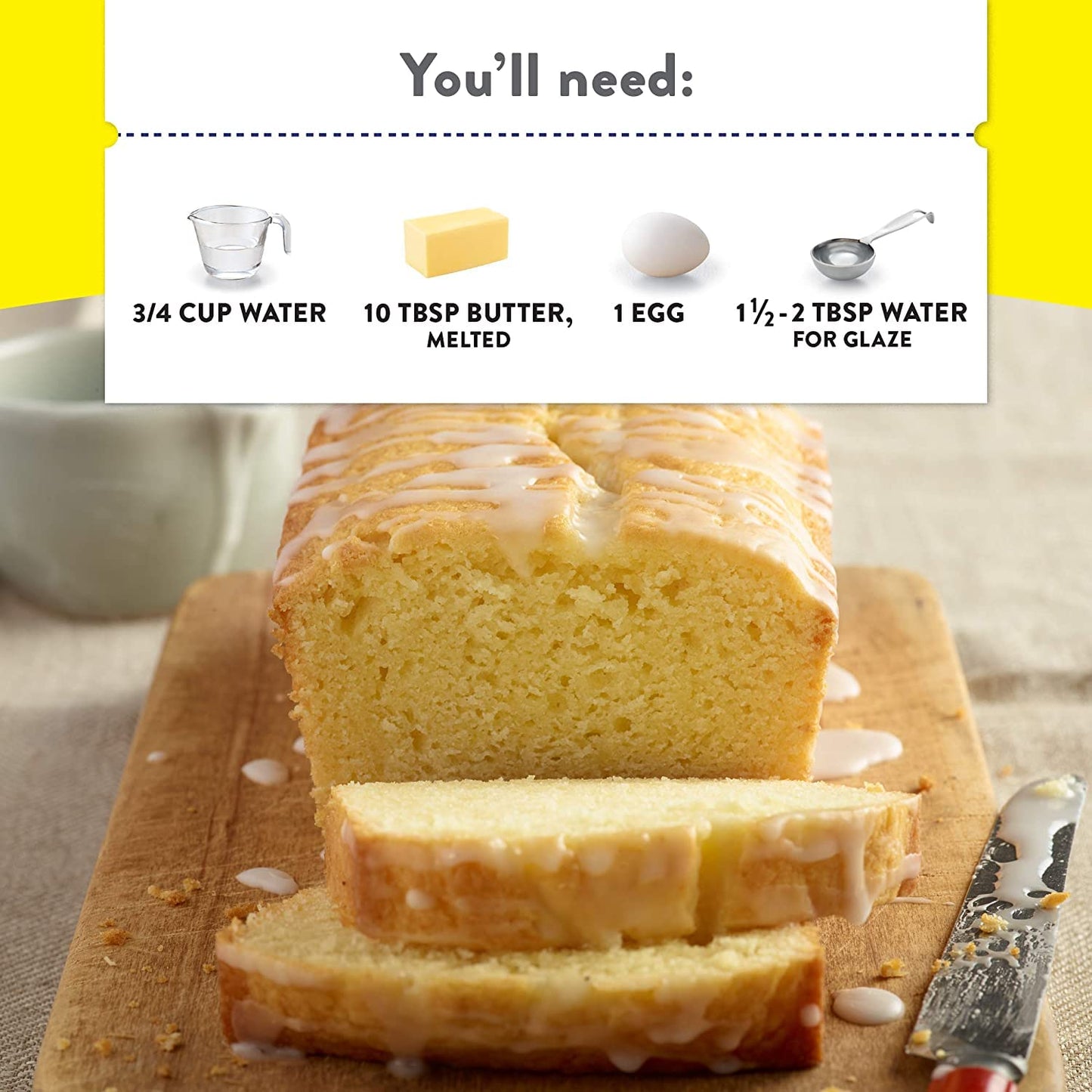 Krusteaz Meyer Lemon Pound Cake Mix 16.5 Ounce (Pack of 4)