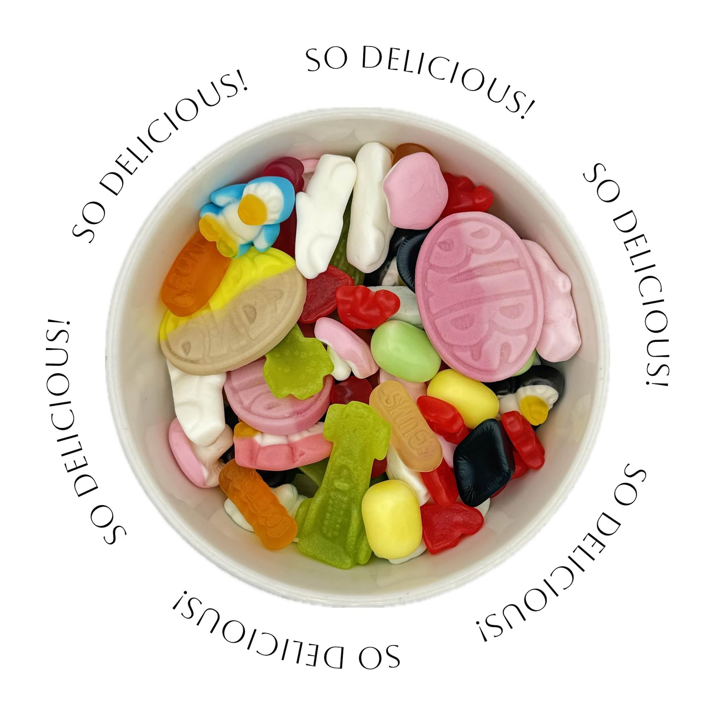 SVENSKA IMPORTS Swedish Sweet Pick & Mix Assortment Bag - 1 Pound - Includes Bubs, Ahlgrens Bilar, Maoam Kracher, and Wine Gums