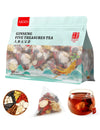 Ginseng Five Treasures Tea - 30 Bags  Caffeine-Free  Pure Herbal Blend with 8 Traditional Chinese Herbs Kidney Tea  Gentle Energy & Focus for Men and Women