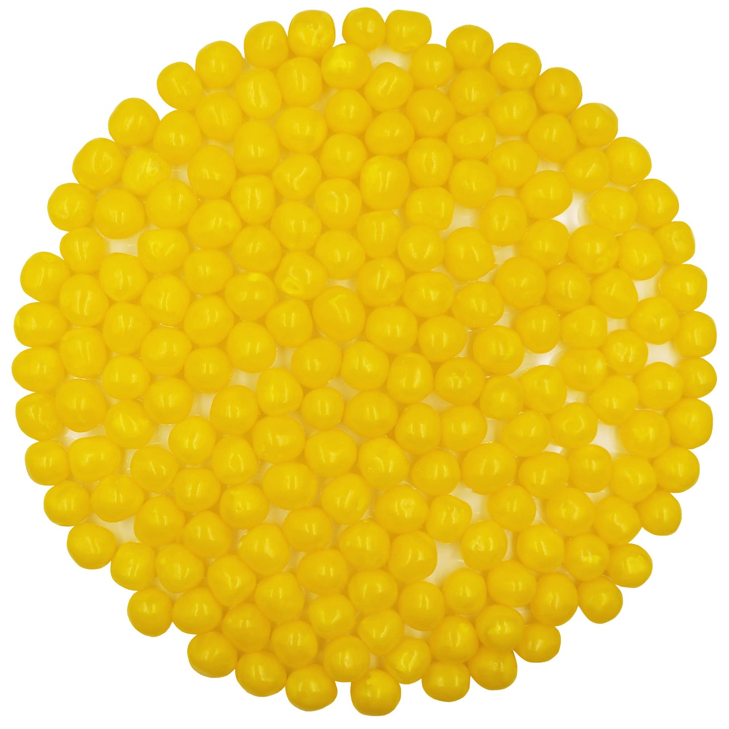 Sour Chewy Fruit Candy Balls (Yellow Lemon, 2 Pound)