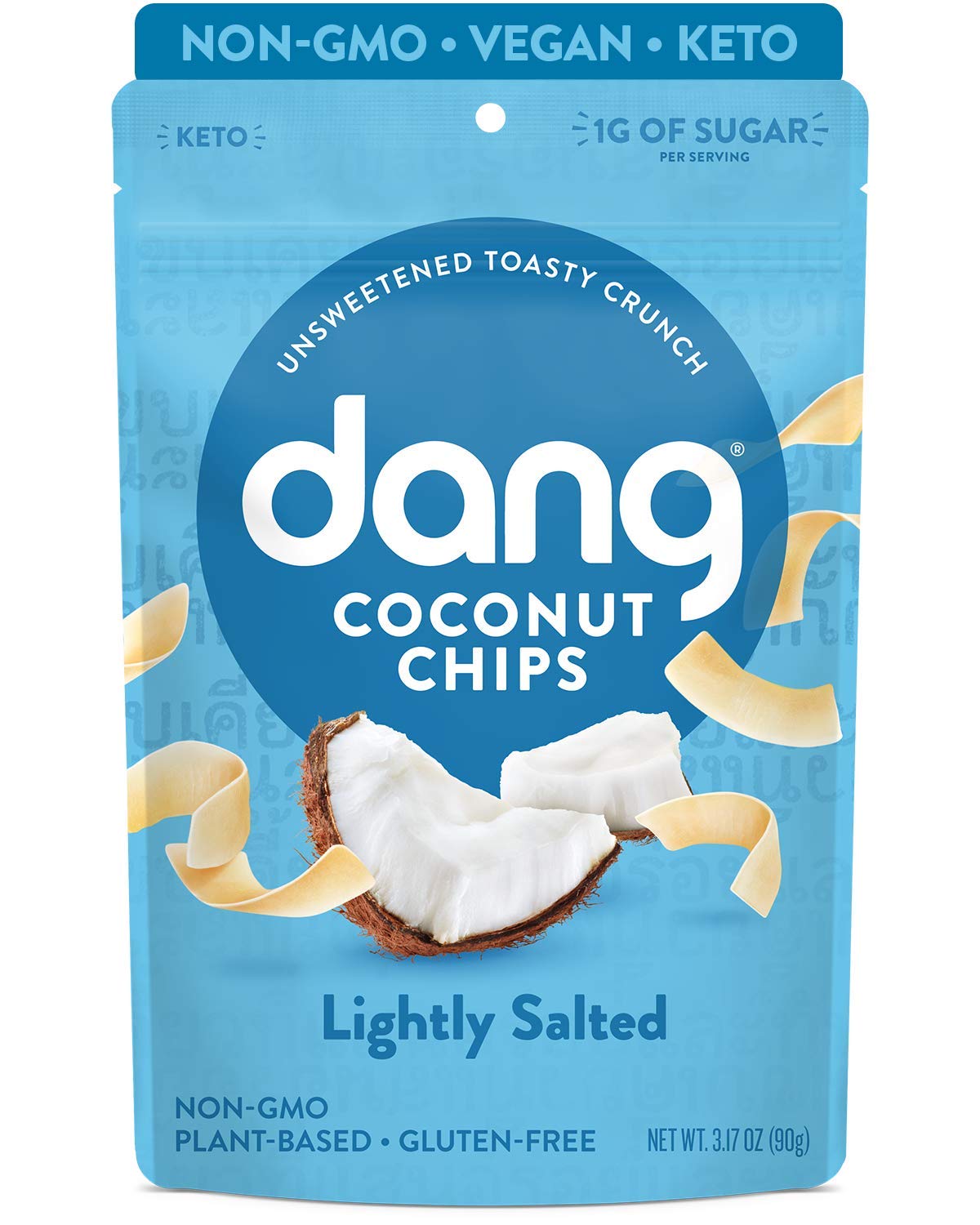 Dang Toasted Coconut Chips | Vegan, Gluten Free, Non GMO, Healthy Snacks Made with Whole Foods (Lightly Salted, Unsweetened, 3.1
