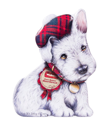 Walker'S Shortbread Wee Scottie Dog Shaped Cookie Gift Tin, All-Butter Shortbread Cookies, 7 Oz Tin