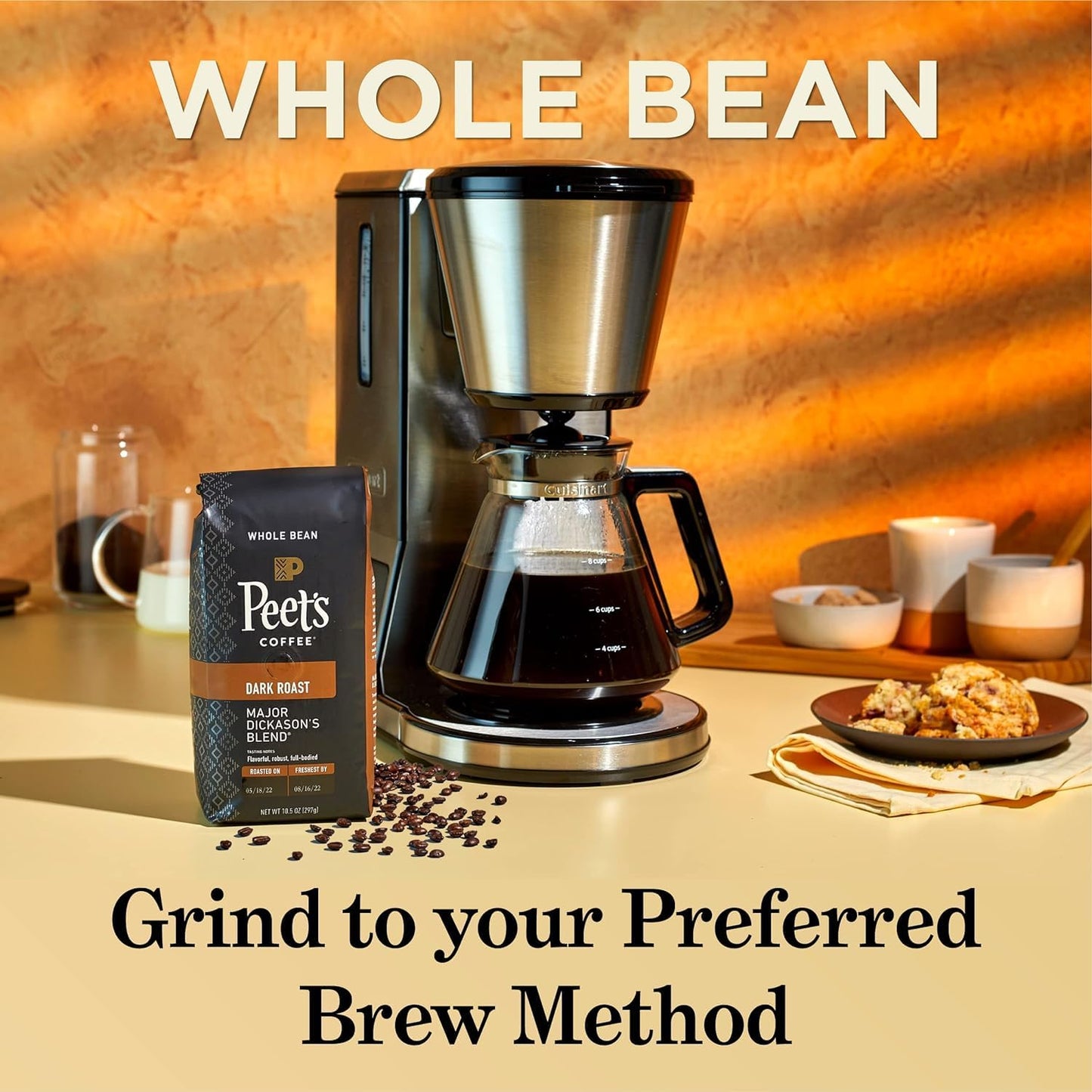 Peets Coffee  Dark Roast Whole Bean Coffee - Espresso Forte  32 Ounce (Pack of 1)