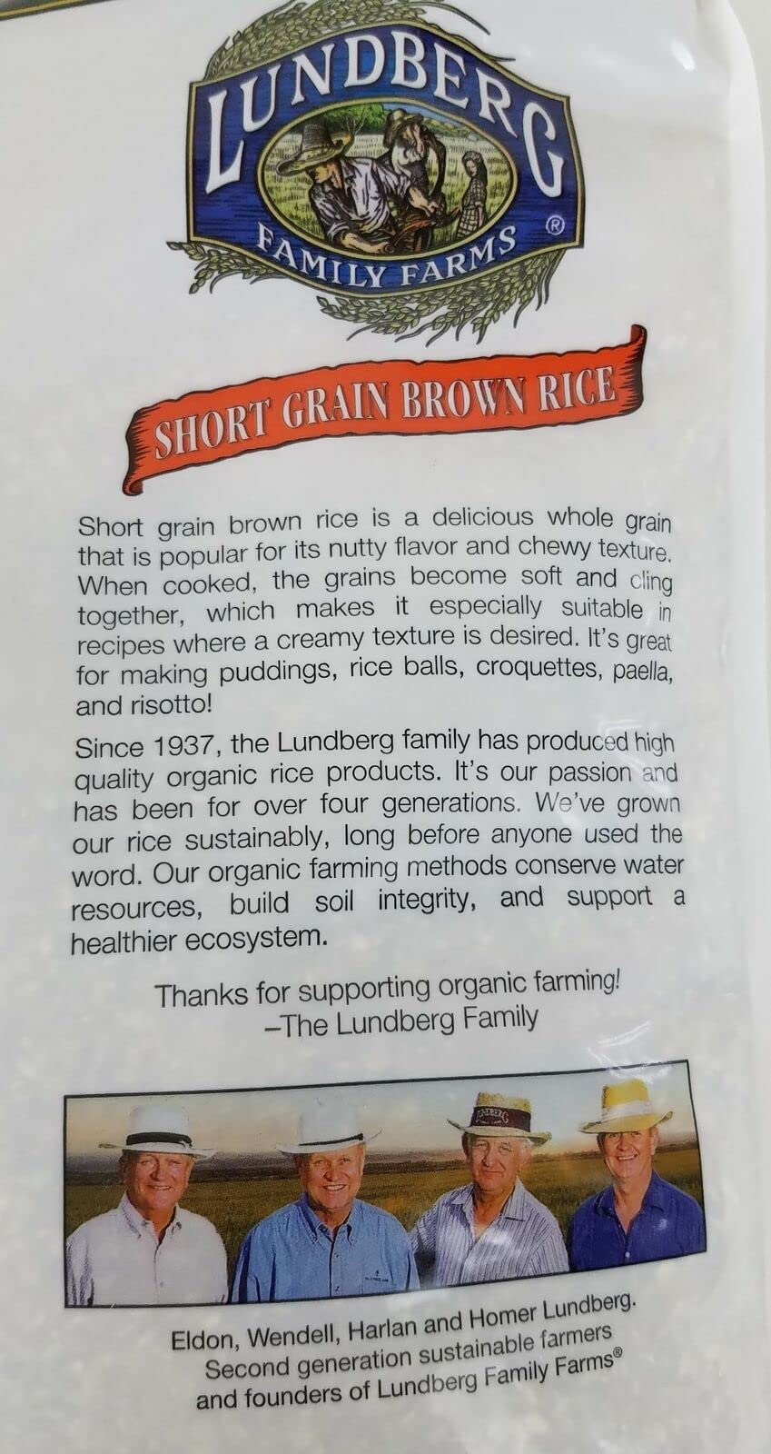 Lundberg Family Farms Organic Short Grain Brown Rice 12Lbs