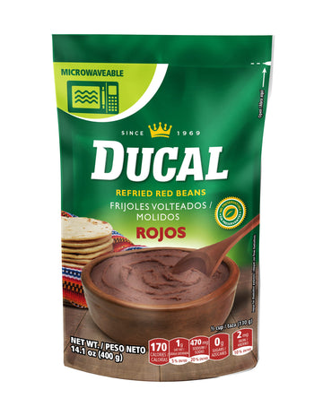 Ducal Red Refried Beans Pouch, 14.1 Ounce