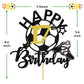 Aeryourtar Glitter Soccer Cake Topper, 17th Birthday Decorations, Paper, Model NV--1246, Football Theme, Ideal for Boys and Girls