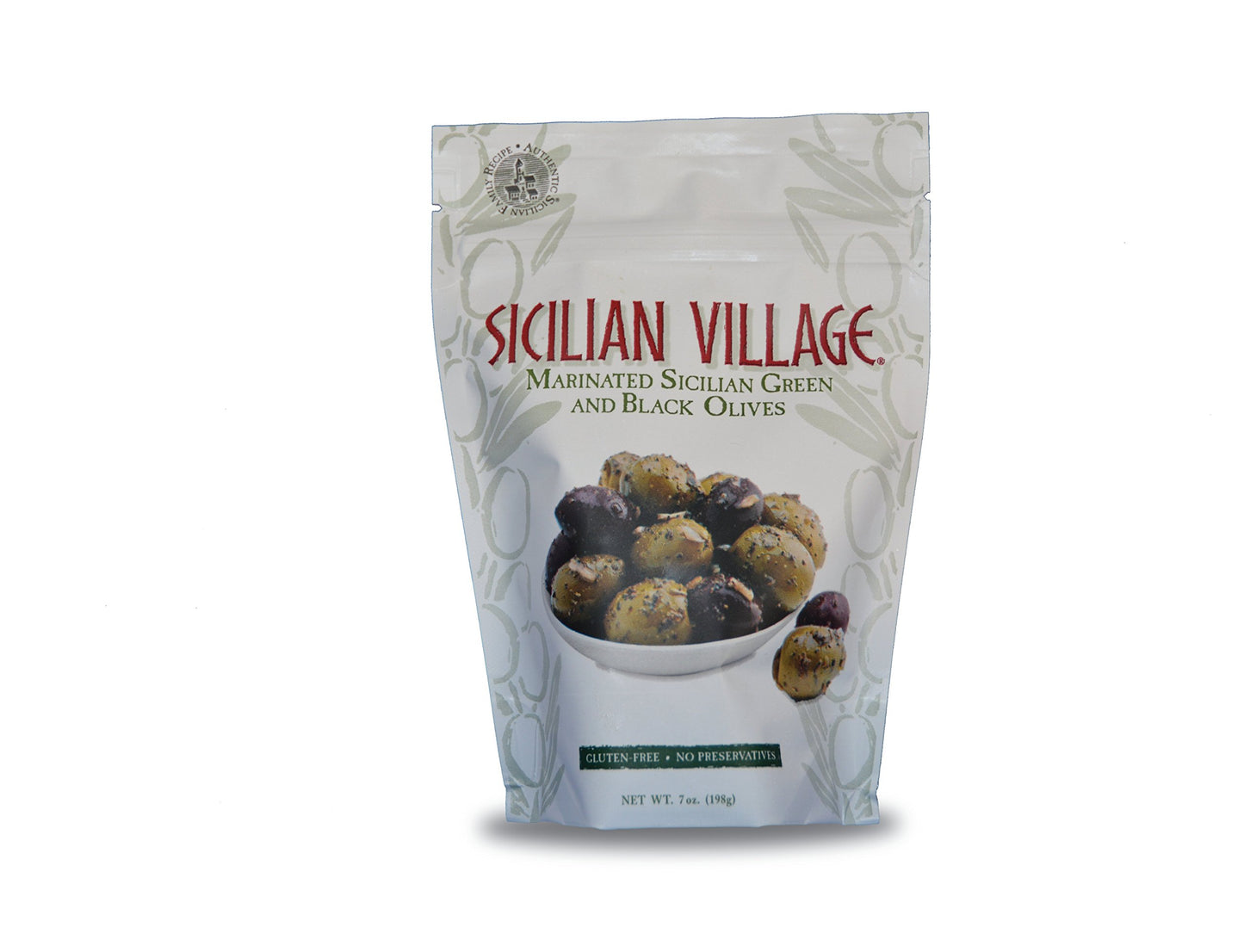 Sicilian Village Marinated Green and Black Olives  7 Ounce