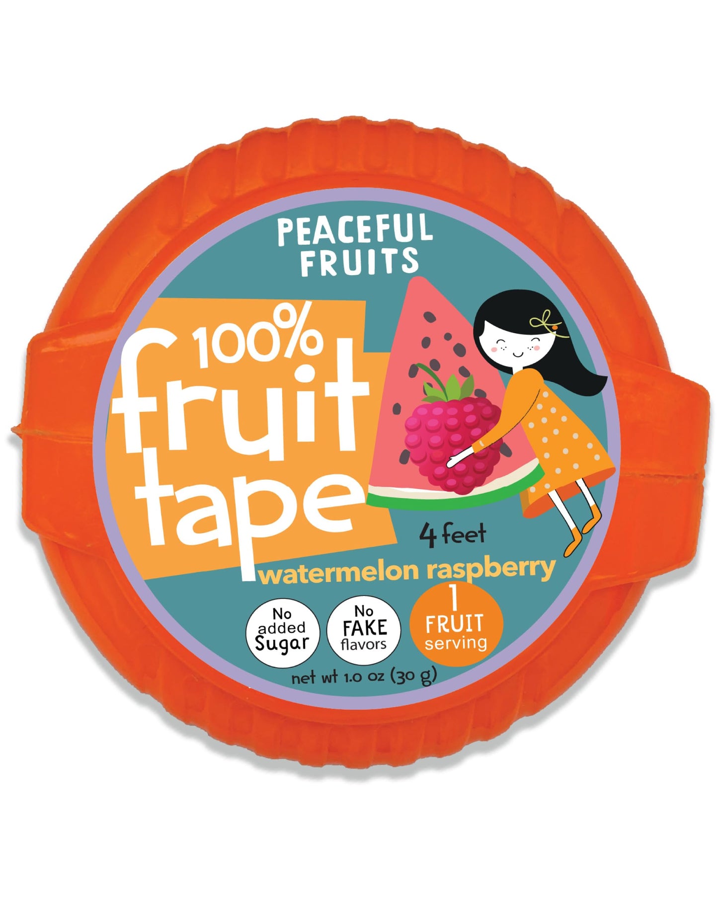 Peaceful Fruits 100% Fruit Tape - Watermelon Raspberry - 12 Packs - Just Fruit - No Added Sugars  No Sugar Substitutes  No Dyes