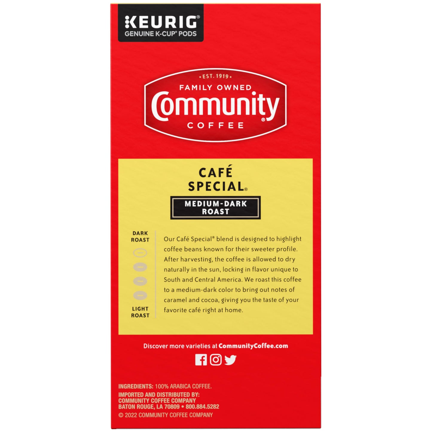 Community Coffee Caf   Special, Medium-Dark Roast, Single-Serve Keurig K-Cup Pods, 32 Count (Pack Of 4)